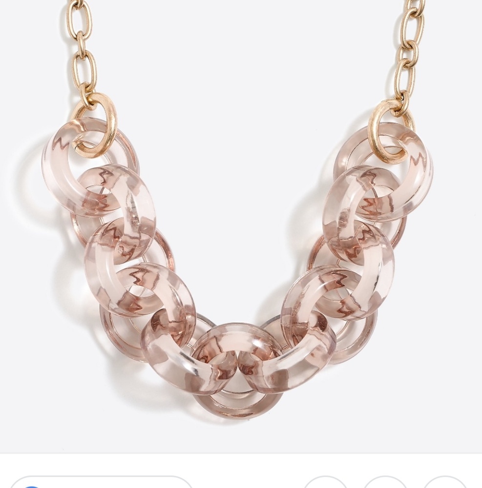 J.CREW CIRCULAR LINK CLEAR NECKLACE NW
